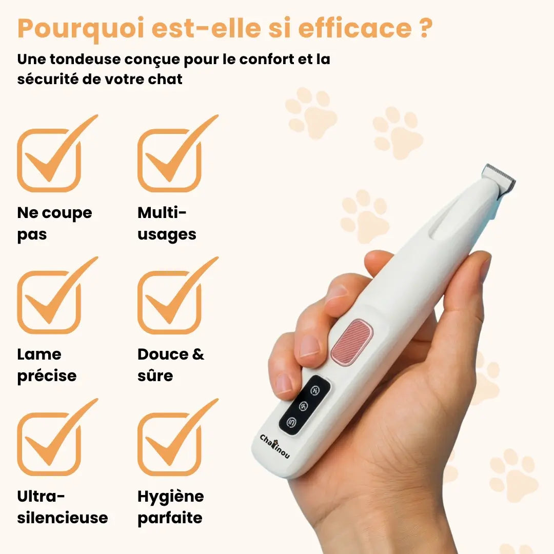 Chatinou™ - Tondeuse de Précision pour Chat